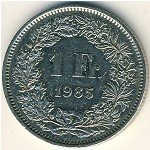 1 франк 2010 г. Швейцария(25) -71.1 - аверс