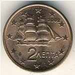 2 цента 2002 г. Греция(7) - 289.2 - реверс