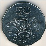 50 центов 2005 г. Свазиленд(19) -17 - аверс