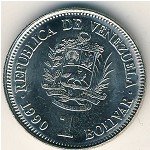 1 боливар 1990 г. Венесуэла(4) - 27.4 - аверс