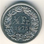1/2 франка 2008 г. Швейцария(25) -71.1 - аверс