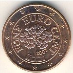 5 центов 2002 г. Австрия(1) - 6934 - реверс