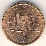 1 цент 2002 г. Италия(10) - 266.5 - реверс