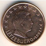 5 центов 2002 г. Люксембург(13) - 341.3 - реверс