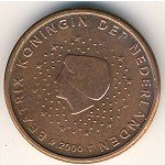 2 цента 2000 г. Нидерланды(15) -250.3 - реверс