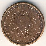 2 цента 2003 г. Нидерланды(15) -241.4 - реверс