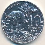 10 франков 2017 г. Катанга (11)  - 49.5 - аверс