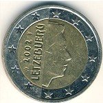 2 евро 2002 г. Люксембург(13) - 341.3 - реверс