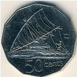 50 центов 1998 г. Фиджи(24) -10.8 - аверс