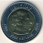 10 песо 2000 г. Уругвай(23) -16.2 - реверс