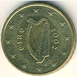 10 центов 2002 г. Ирландия(9) - 73.7 - реверс