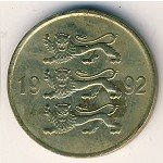 20 центов 1992 г. Эстония(26) - 130.1 - реверс