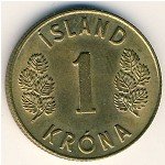 1 крона 1970 г. Исландия(10) - 107.6 - аверс