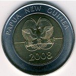 2 кина 2008 г. Папуа - Новая Гвинея(17) -27.6 - реверс