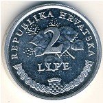 2 липы 1999 г. Хорватия(19) -10.5 - аверс