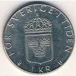 1крона 1977 г. Швеция(31) - 130.6 - реверс