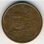 2 цента 1999 г. Франция(24)-  880.5 - реверс