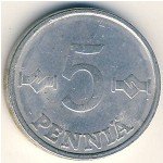 5 пенни 1988 г. Финляндия(24) -510.5 - аверс