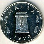 5 центов 1972 г. Мальта(14) -496.3 - реверс