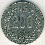 200 песо 1989 г. Уругвай(23) -16.2 - аверс