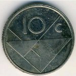 10 центов 2005 г. Аруба(2) -1.9 - реверс