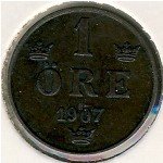 1 эре 1907 г. Швеция(31) - 130.6 - аверс