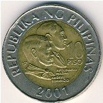 10 песо 2008 г. Филиппины(24) -27.1 - аверс