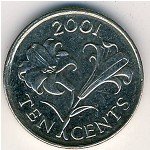 10 центов 2008 г. Бермудские острова (2)- 7.3 - аверс