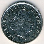 25 центов 2008 г. Бермудские острова (2)- 7.3 - реверс