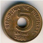 5 сентимо 2002 г. Филиппины(24) -27.1 - аверс