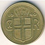 1 крона 1940 г. Исландия(10) - 107.6 - реверс