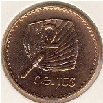 2 цента 1995 г. Фиджи(24) -10.8 - аверс