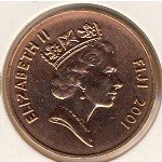 2 цента 1995 г. Фиджи(24) -10.8 - реверс