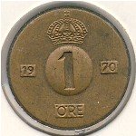 1эре 1954 г. Швеция(31) - 130.6 - аверс
