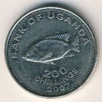 200 шиллингов 2008 г. Уганда(23) - 44.3 - аверс