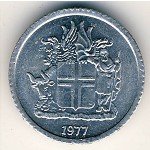 1 крона 1977 г. Исландия(10) - 107.6 - реверс