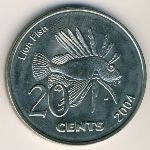20 центов 2004 г. Кокосовые острова(12) -11.6 - аверс