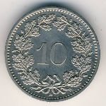 10 раппен 1958 г. Швейцария(25) -71.1 - аверс