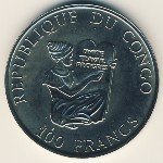 100 франков 1995 г. ДР  Конго (8) - 310.3 - реверс