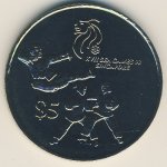 5 долларов 1993 г. Сингапур(19) - 37.1 - аверс