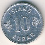 10 эйре 1974 г. Исландия(10) - 107.6 - аверс