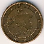 5 центов 2011 г. Эстония(26) - 130.1 - реверс