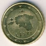 10 центов 2011 г. Эстония(26) - 85.7 - реверс