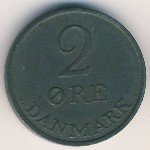 2 эре 1957 г. Дания(28) -131.8 - аверс