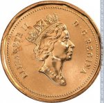 1 цент 1996 г. Канада(11) -241.3 - аверс