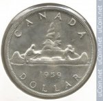 1 доллар 1959 г. Канада(11) -241.3 - аверс