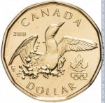 1 доллар 2008 г. Канада(11) -241.3 - реверс