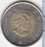 2 доллара 2007 г. Канада(11) -241.3 - реверс