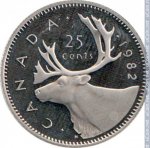 25 центов 1982 г. Канада(11) -241.3 - реверс