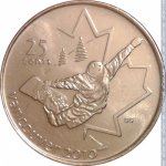 25 центов 2008 г. Канада(11) -241.3 - реверс